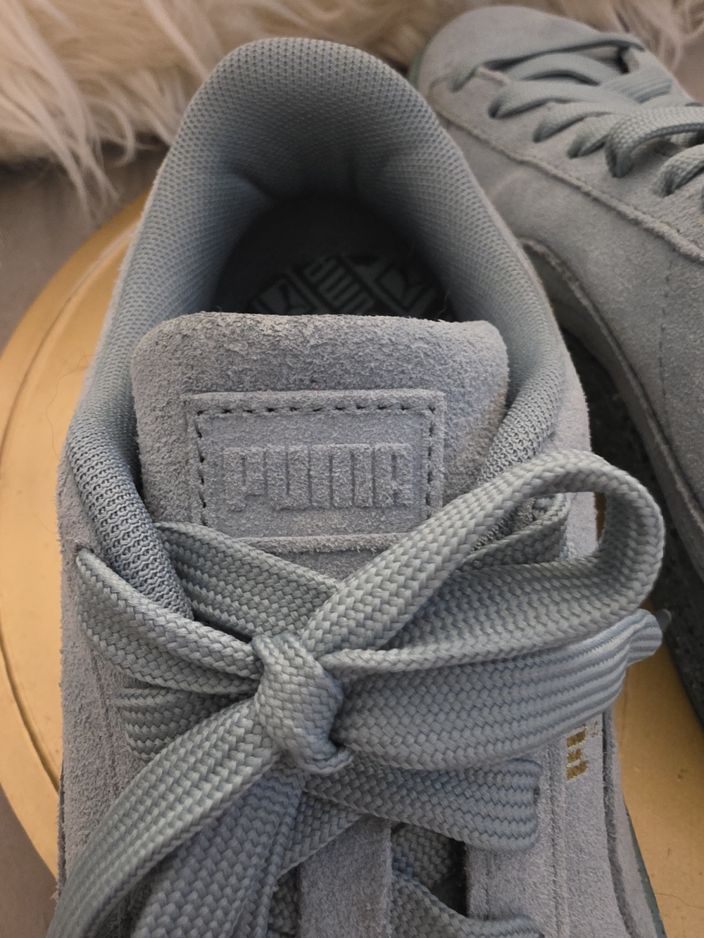 PUMA Suede Low-Top Sneakers in Dusty Blue - Picture 6 of 9